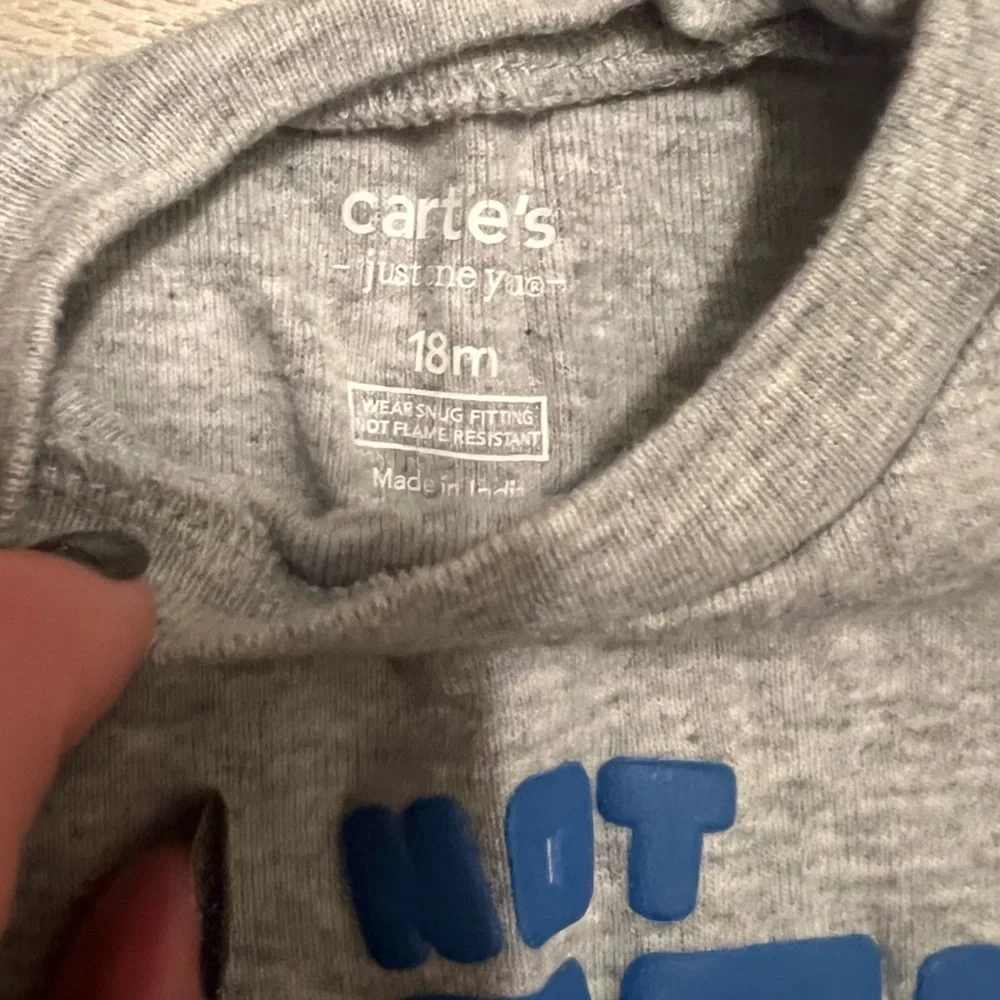 Carter's Gray and Blue Graphic Yeti Pajama Set